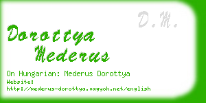 dorottya mederus business card